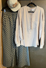 Annie Wear Drawstring Checkered Wide Leg Pants