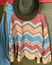 Multi Color Zig-Zag Round Neck Sweater