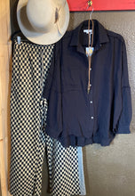 Annie Wear Drawstring Checkered Wide Leg Pants